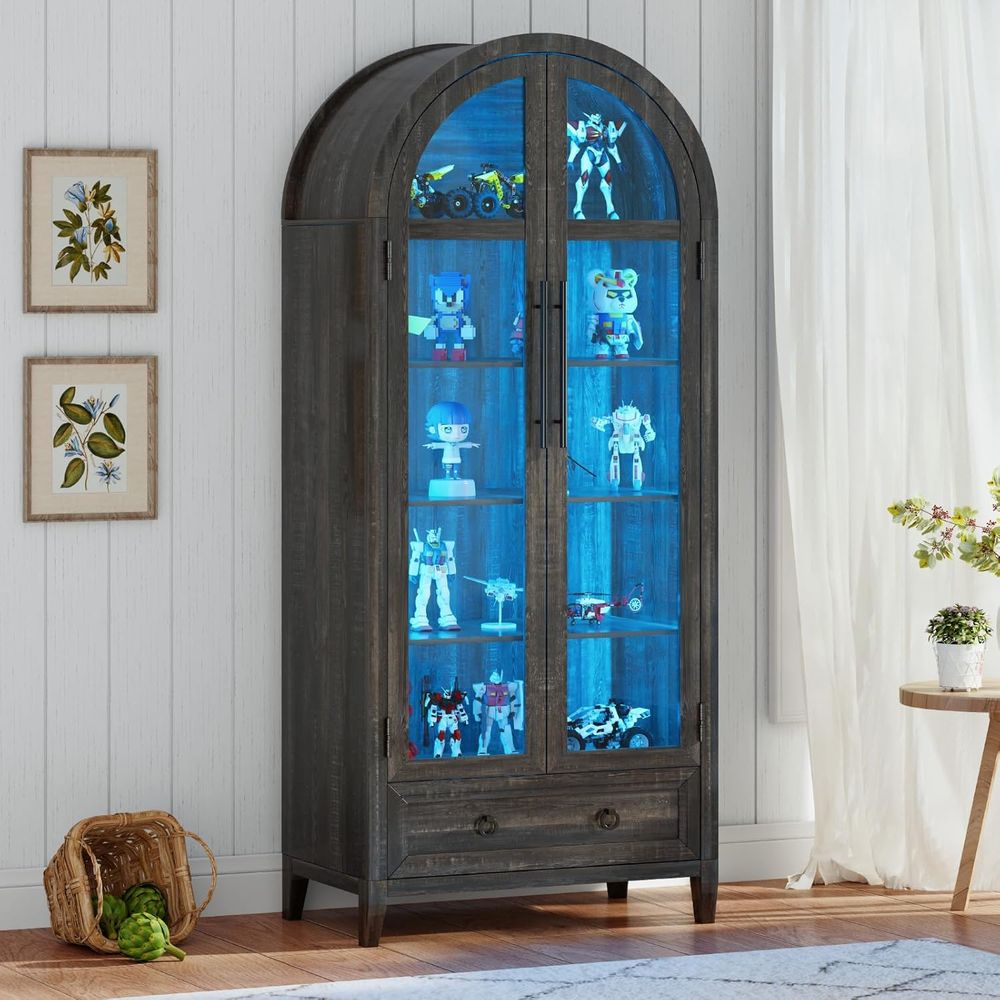 Lighting & Home Decor Studio - 73 Arched Glass Display Cabinet with