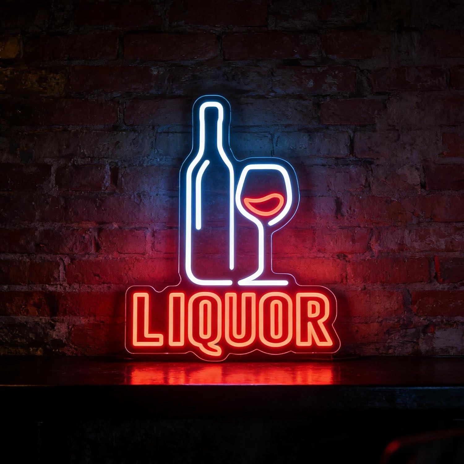 Restaurant Lighting Decoration - Liquor Neon Sign USB Dimmable LED