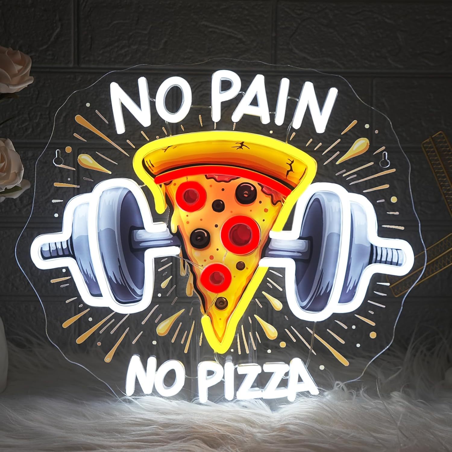 Bedroom Lighting Decor Ideas - NO PAIN NO PIZZA Funny Pizza