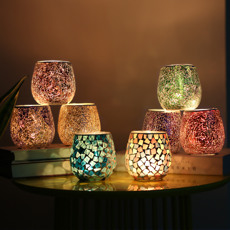 Restaurant Lighting Decoration - handmade mosaic patch candle holder home