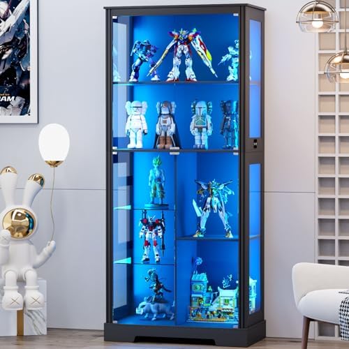 Lighting & Home Decor Studio - 71'' Display Cabinet with 5-Tier and