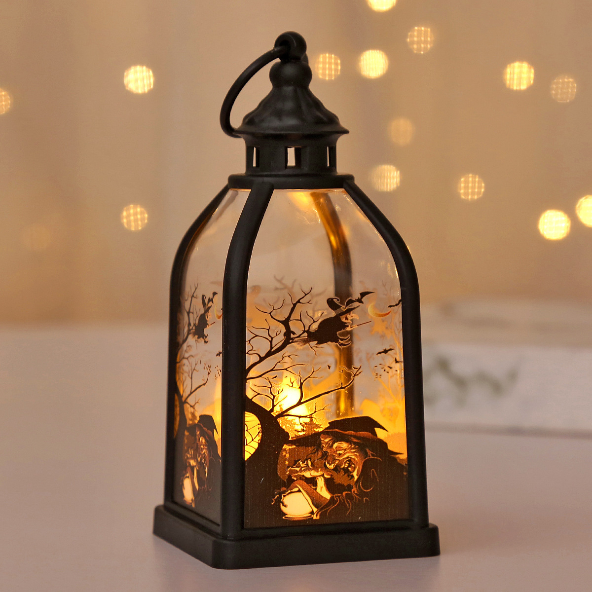 Lighting Decor For House - Ghost Castle Pumpkin LED Flame Lantern