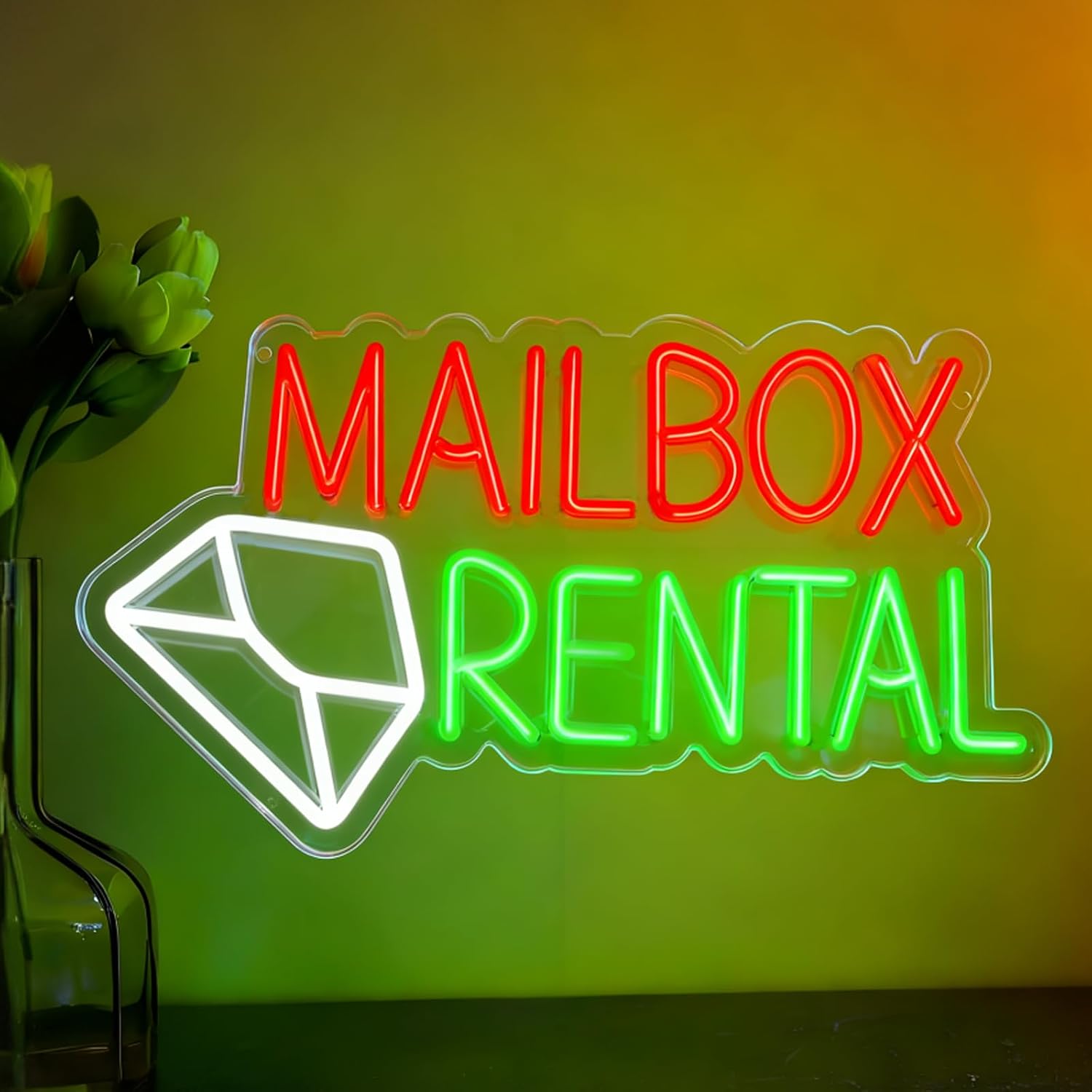 Lighting Decor Rentals - Mailbox Rental LED Neon Sign USB
