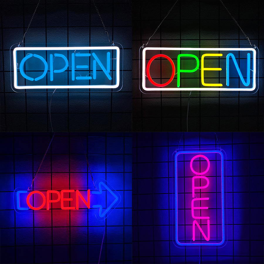 Restaurant Lighting Decoration - Open Series Neon Sign For Wall
