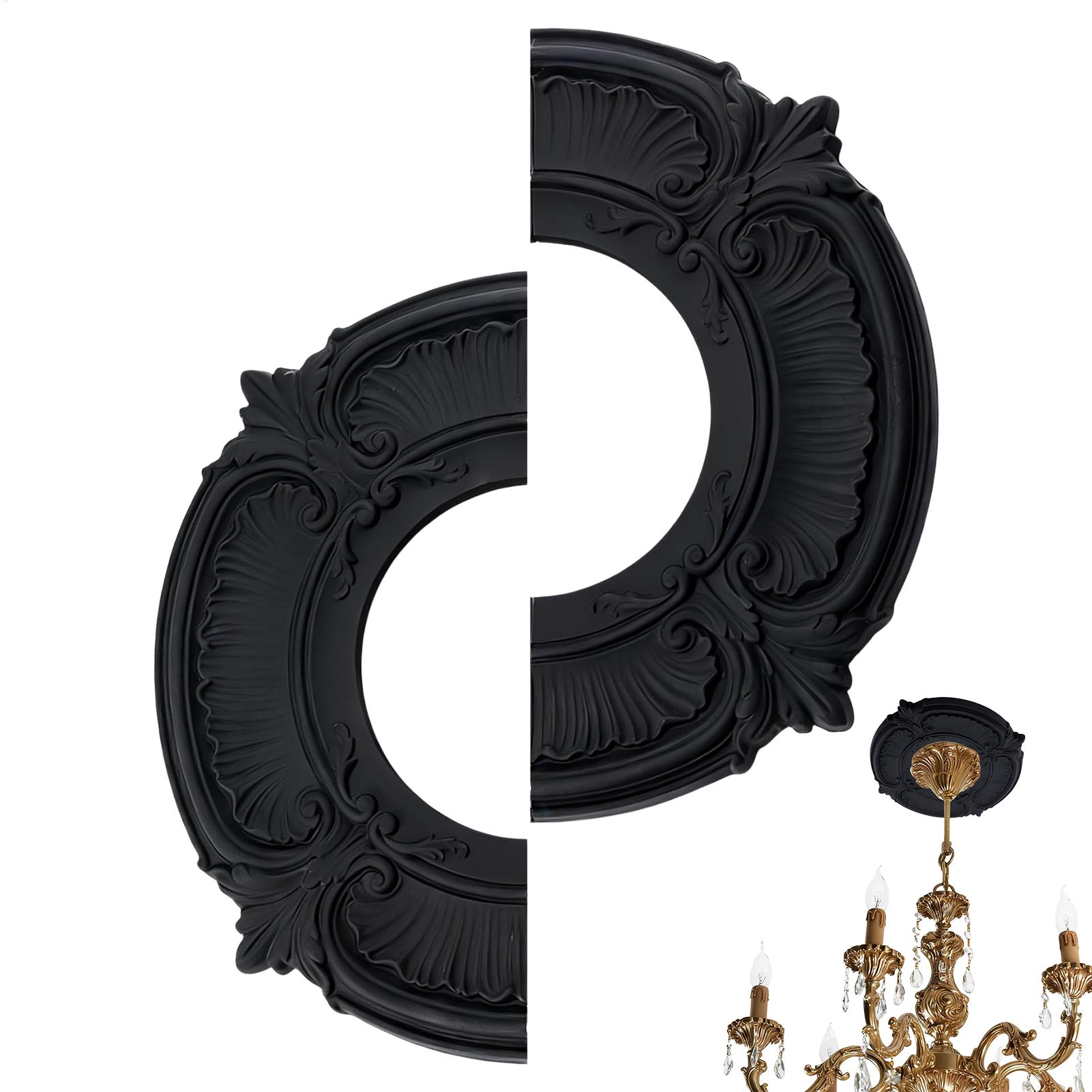 Decor Lighting Fans - Black Split Ceiling Light Medallion Fan
