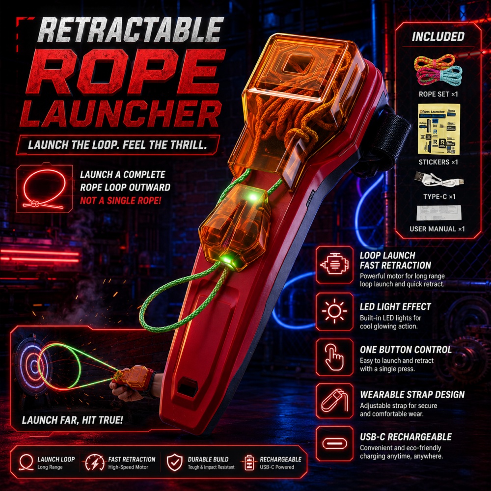 Lighting & Home Decor Studio - Rope Launcher Spider Web Shooting Toy