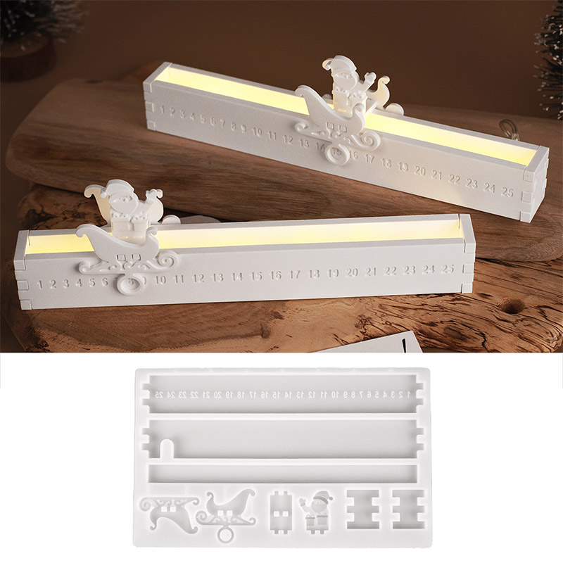 Home Decor Lighting Brands - Christmas Countdown Silicone Mold DIY Rectangle
