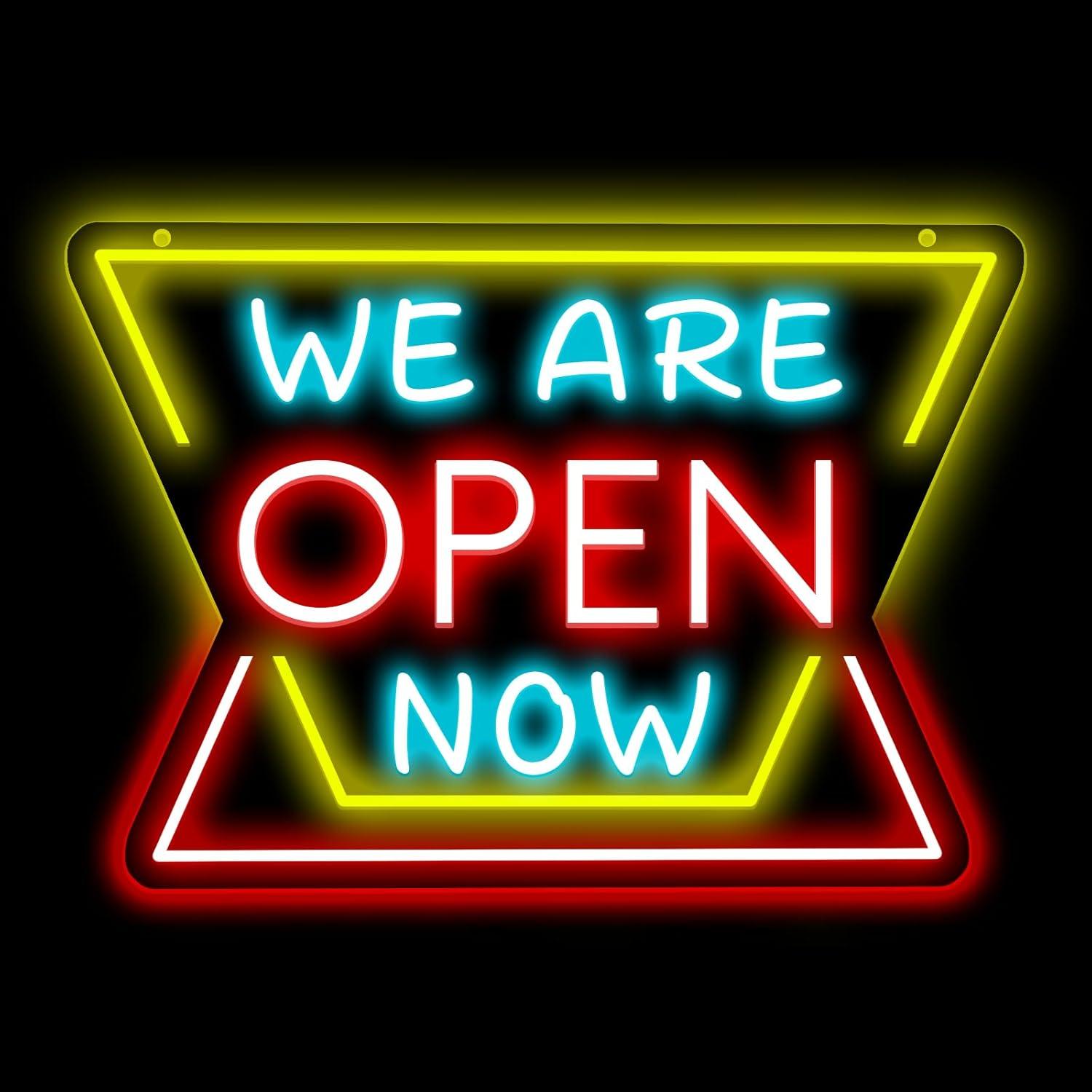 Restaurant Lighting Decoration - We Are Open Now Neon Sign