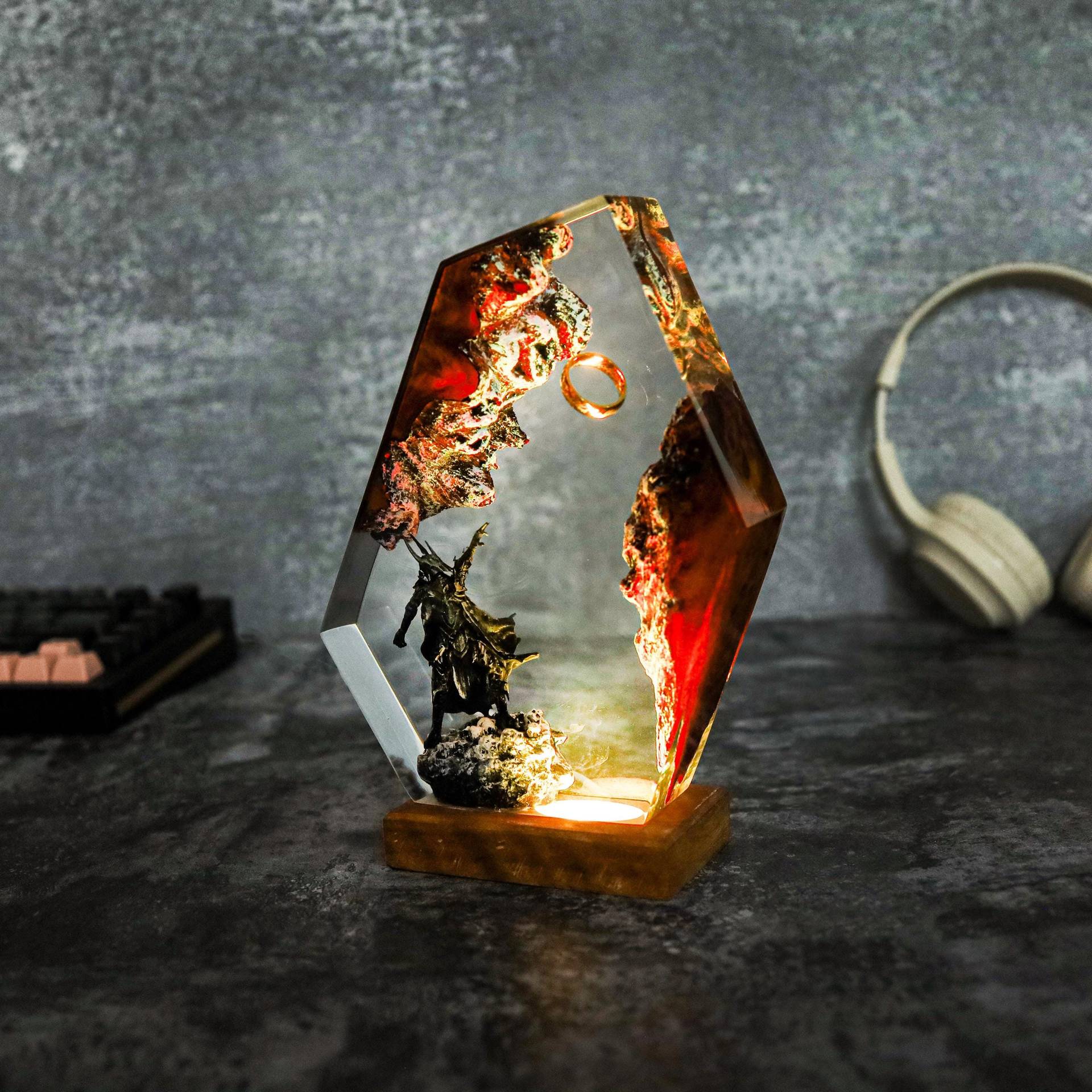 Lighting Christmas Decor - Movie Scence Figure Table Resin Lamp