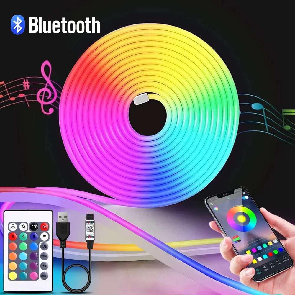 Lighting Decor Ideas - 1-5m RGB LED Neon Strip Light