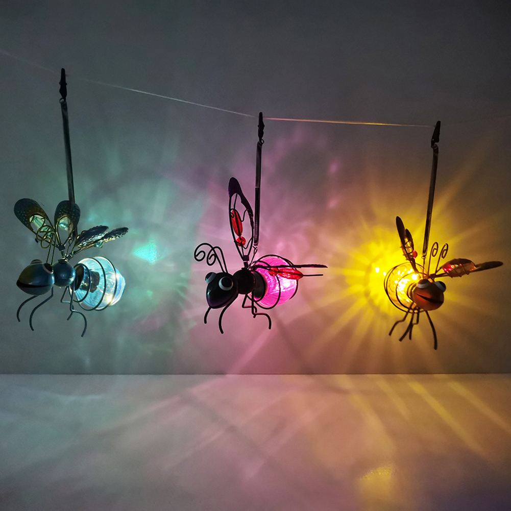 Solar Powered Hanging Bees Lig - đánh giá và giá Lighting Bug Decor