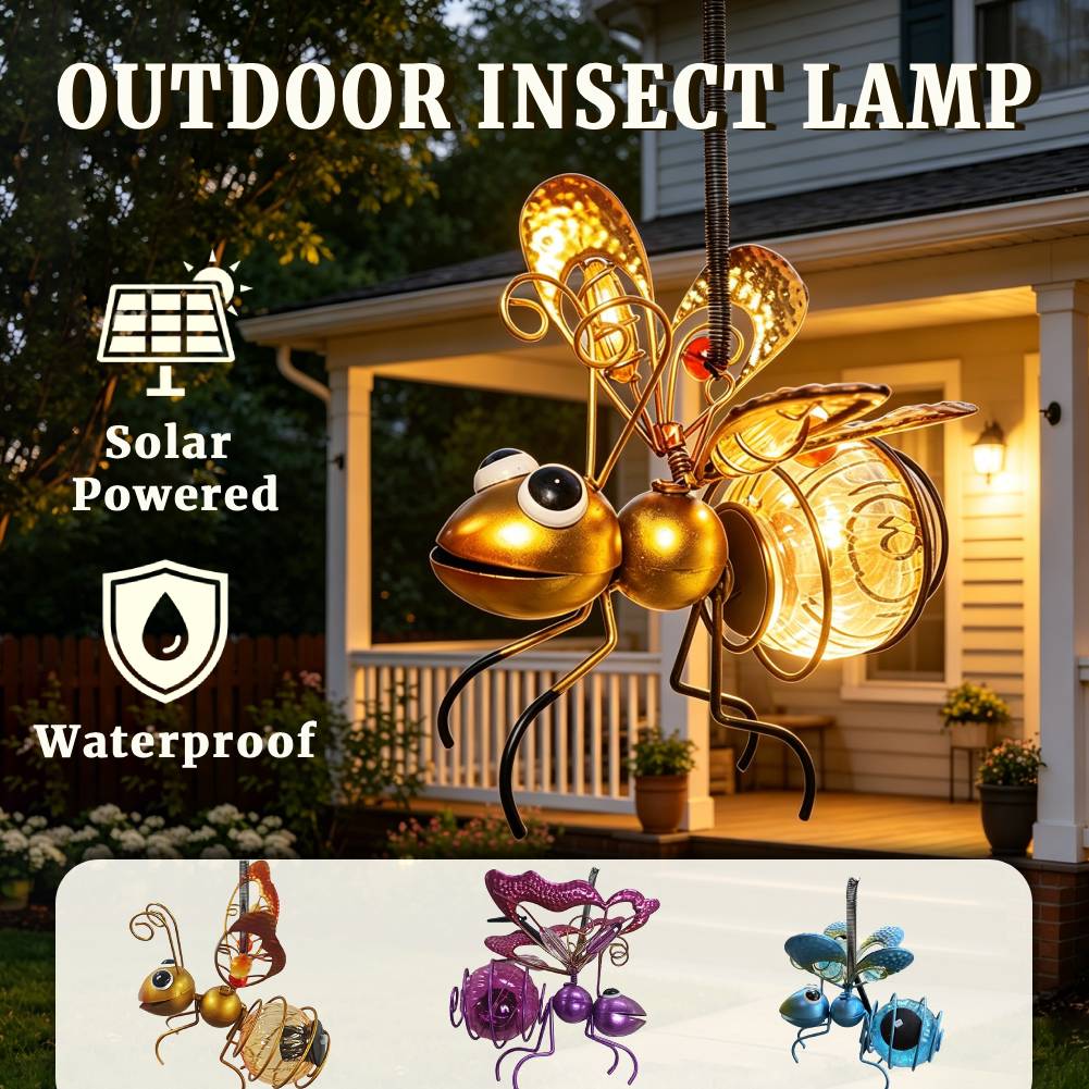 Hanging Solar Insect Statue wi - đánh giá và giá Lighting Bug Decor