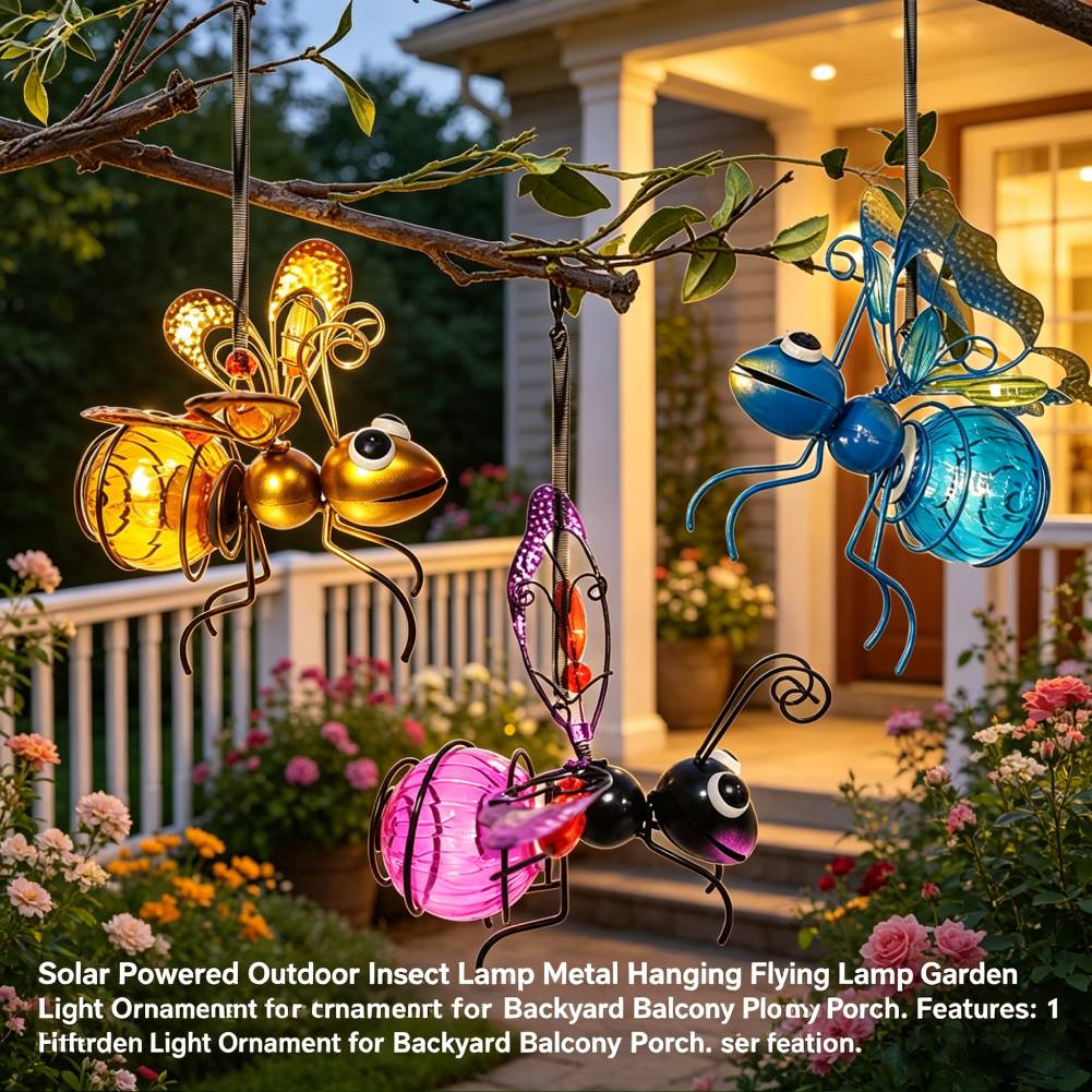 Hanging Solar Insect Statue wi - đánh giá và giá Lighting Bug Decor