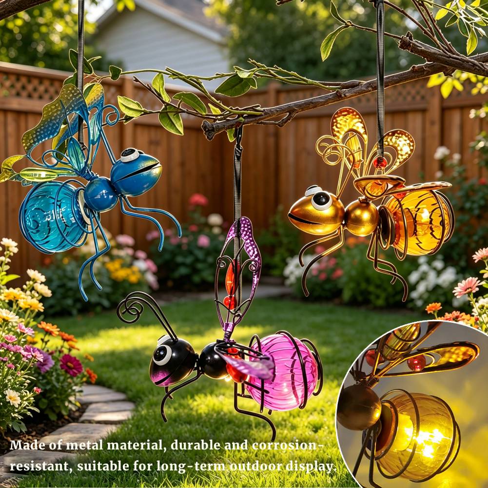 Hanging Solar Insect Statue wi - đánh giá và giá Lighting Bug Decor