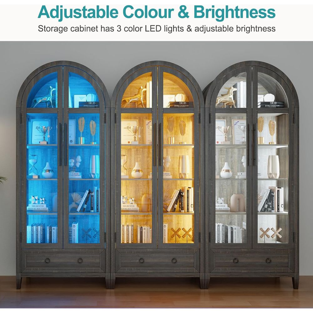 73 Arched Glass Display Cabine - đánh giá và giá Lighting & Home Decor Studio