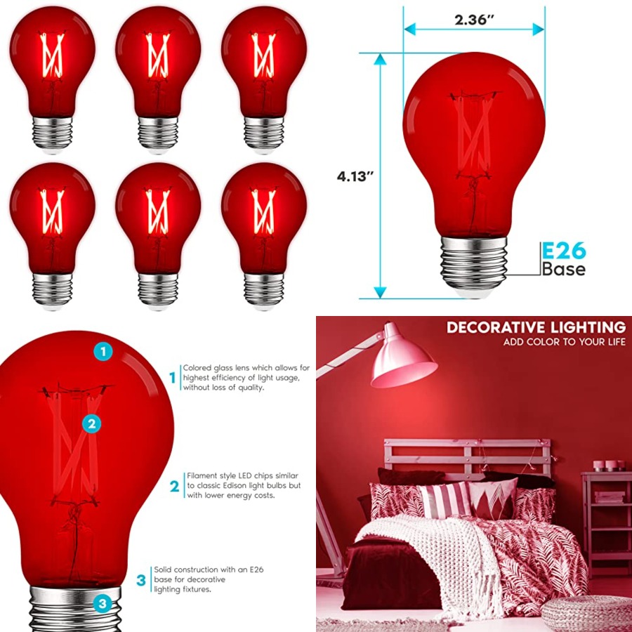 A19 Edison LED Light Bulbs, 4. - đánh giá và giá Lighting Decor Outdoor