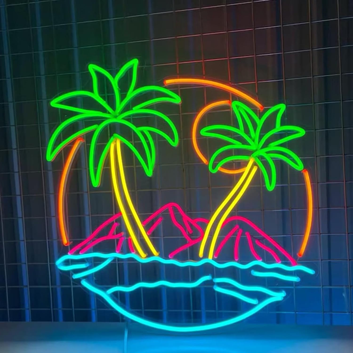 Tropical  Palm Tree LED Neon S - đánh giá và giá Lighting Decor Rentals