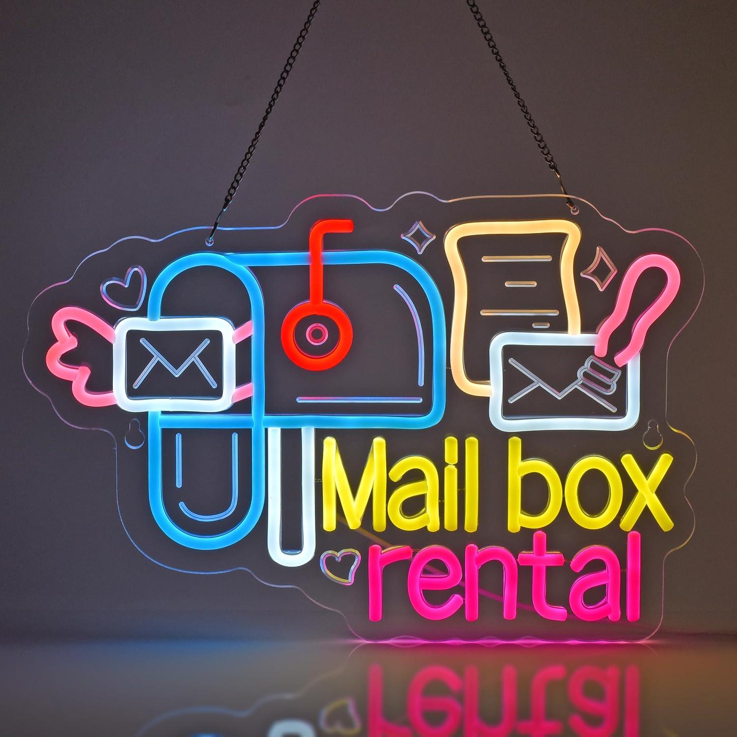 Mail Box Rental Neon Sign USB  - đánh giá và giá Lighting Decor Rentals