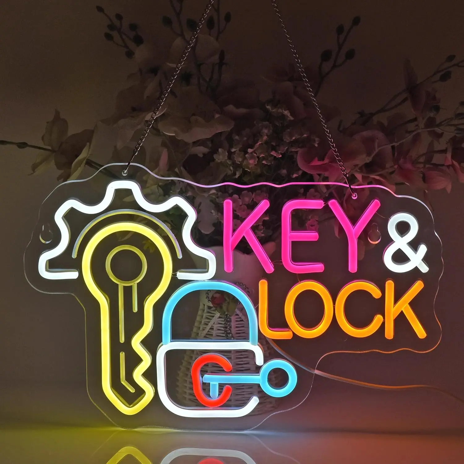 Key Lock Neon Sign Hanging Neo - đánh giá và giá Lighting Decor Rentals