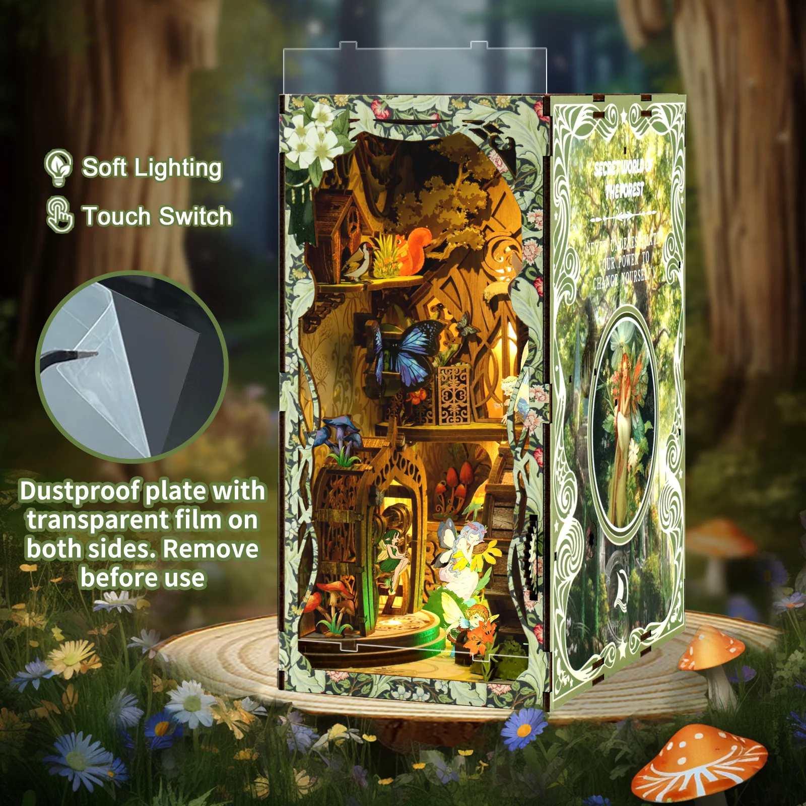 Cool DIY Book Nook Miniature H - đánh giá và giá Lighting Decor For House