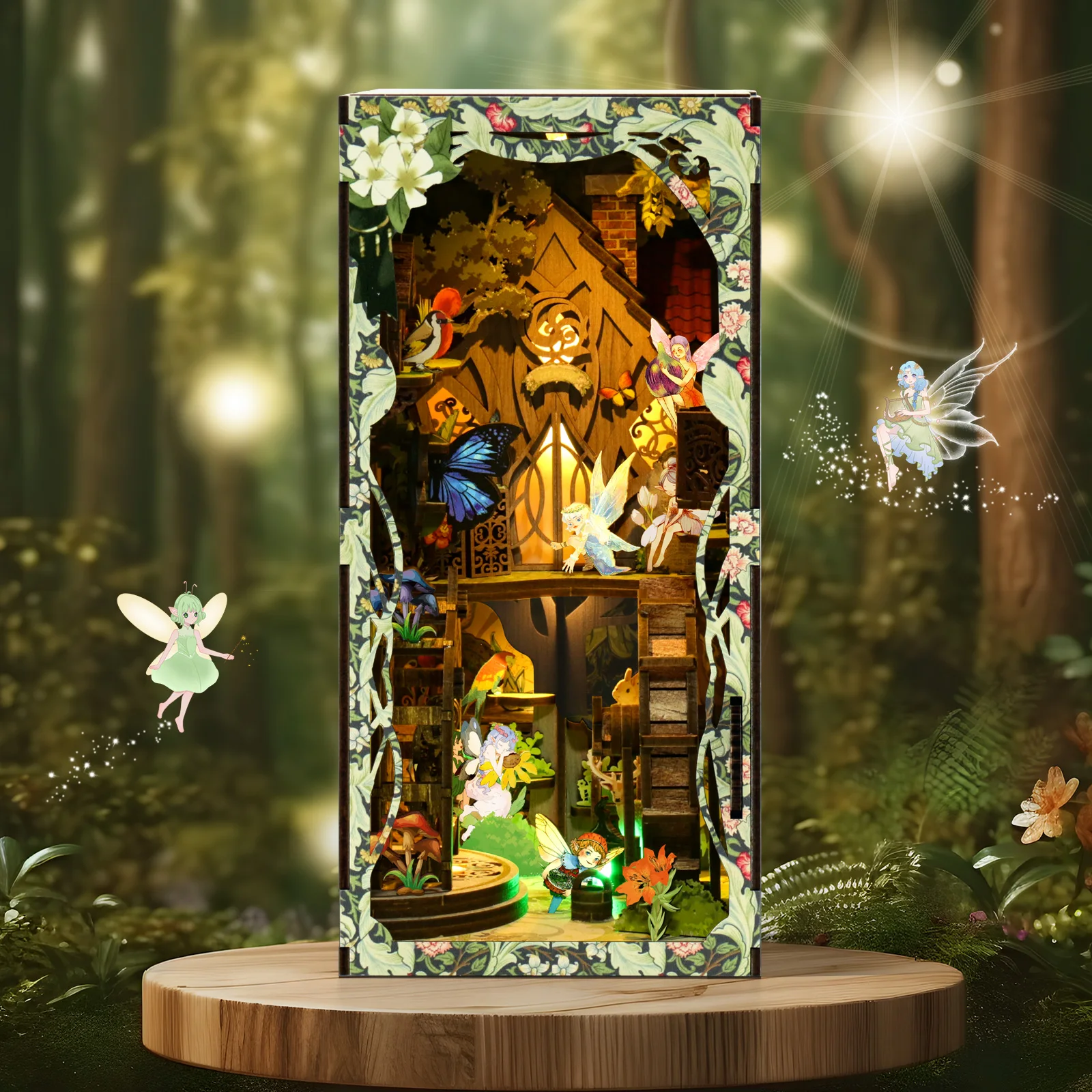 Cool DIY Book Nook Miniature H - đánh giá và giá Lighting Decor For House