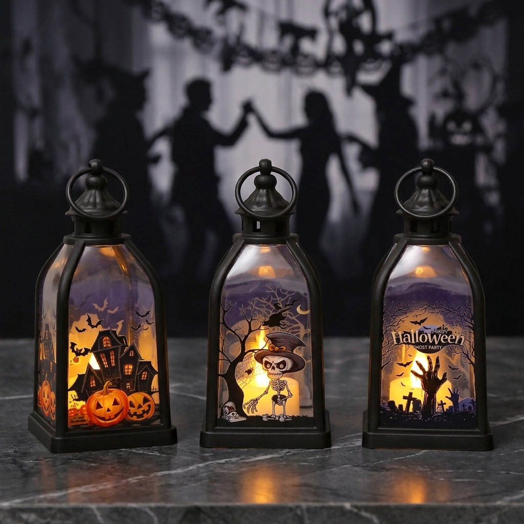 Halloween Ghost Castle Themed  - đánh giá và giá Lighting Decor For House