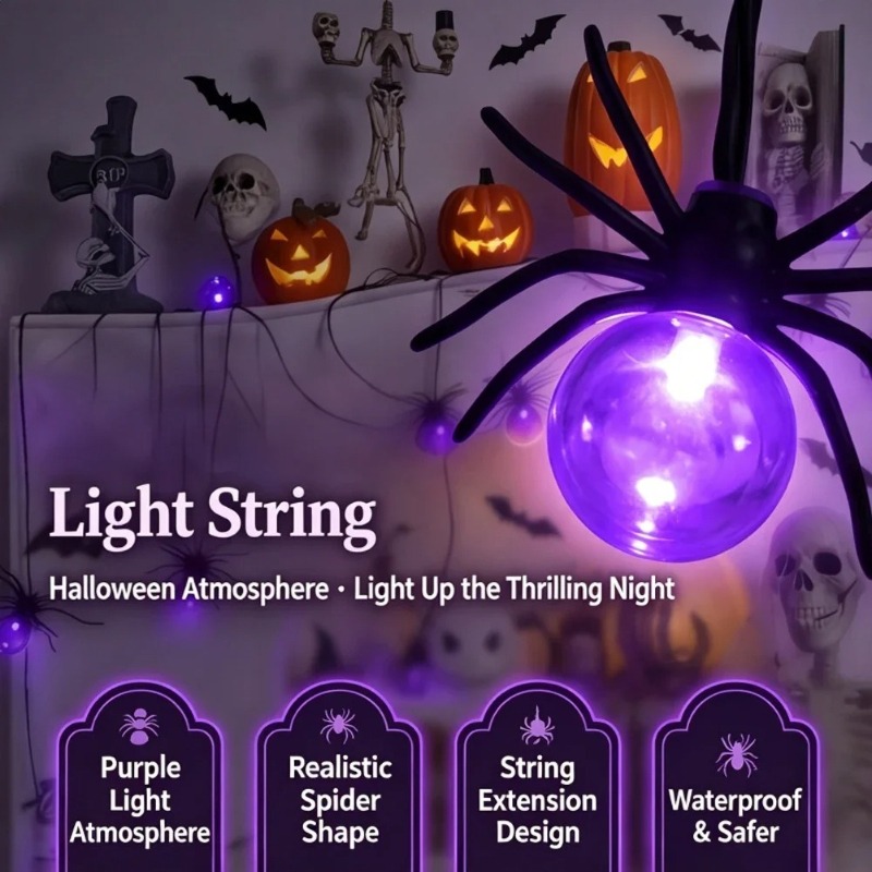 Battery Powered Spider LED Str - đánh giá và giá Lighting Decor Outdoor