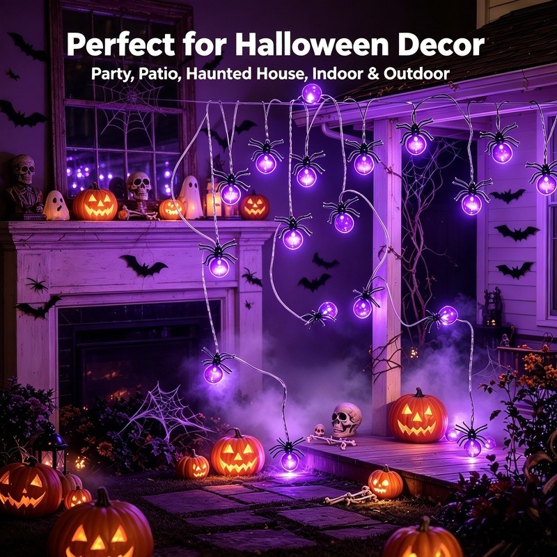 Battery Powered Spider LED Str - đánh giá và giá Lighting Decor Outdoor