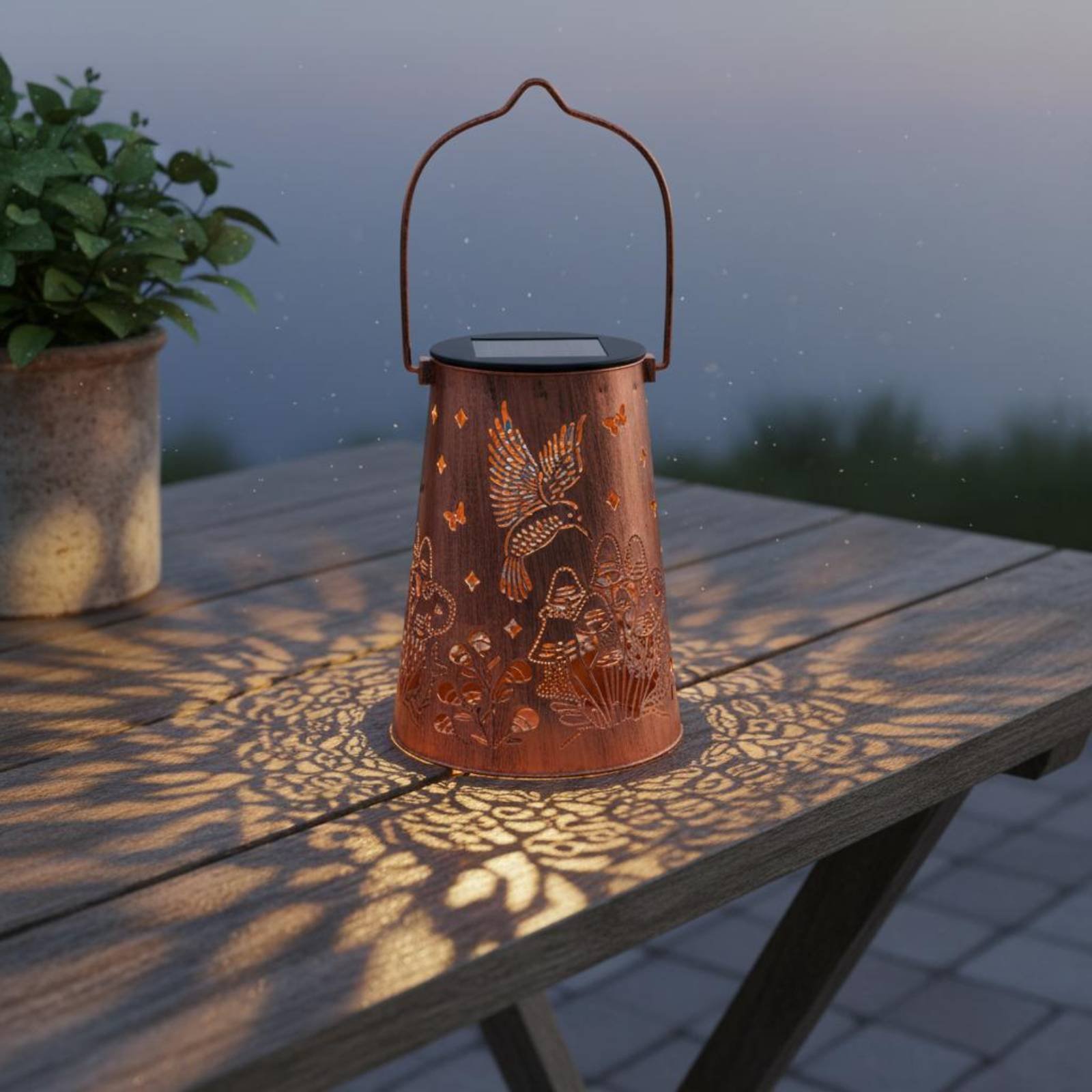Floral Garden Lantern Pattern  - đánh giá và giá Lighting Decor Outdoor