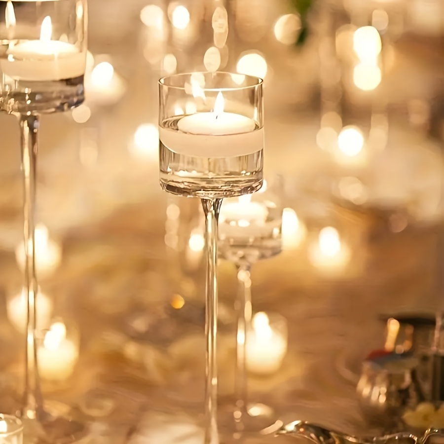 3PCS Transparent Glass Candle  - đánh giá và giá Candle Holder Set