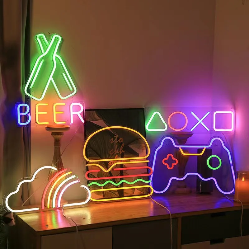 Trò Chơi Neon Đèn Ngủ Dấu Hiệu - đánh giá và giá Bedroom Lighting Decor Ideas