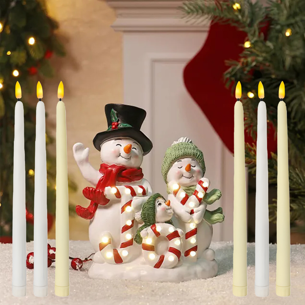 6pcs LED Flameless Taper Candl - đánh giá và giá Lighting Christmas Decor