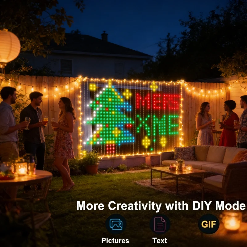 Smart 400LED Curtain Lights, M - đánh giá và giá Lighting Christmas Decor