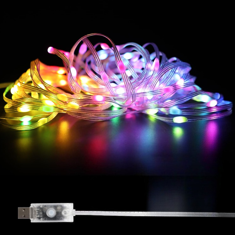 5/10M RGBIC USB LED String Lig - đánh giá và giá Lighting Christmas Decor