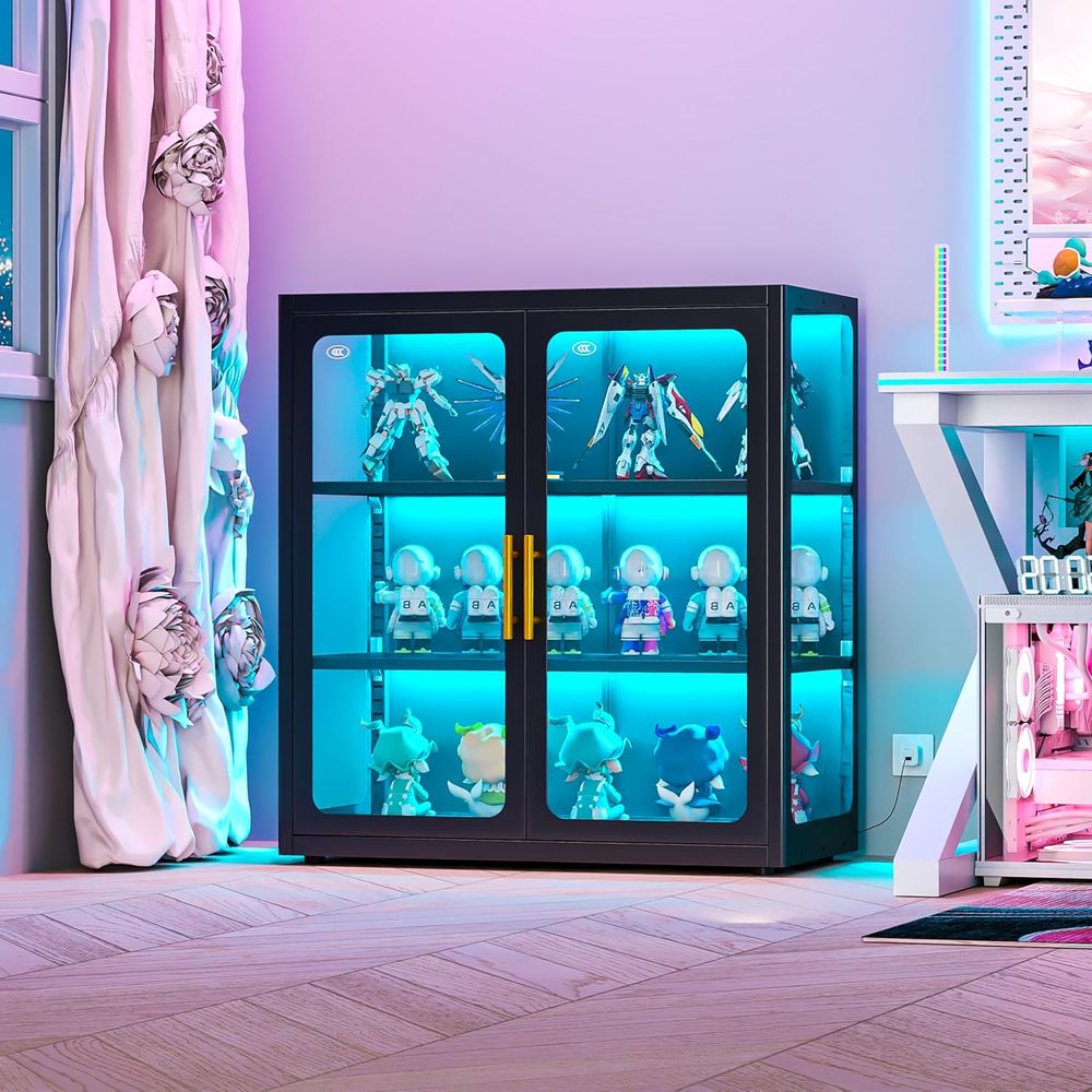 34 Tall Glass Door Display Cab - đánh giá và giá Lighting & Home Decor Studio