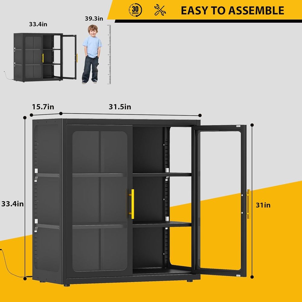 34 Tall Glass Door Display Cab - đánh giá và giá Lighting & Home Decor Studio