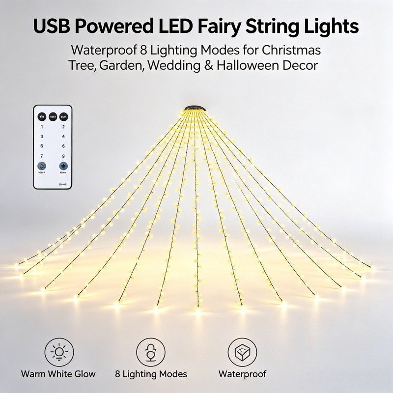 USB LED Fairy String Lights, W - đánh giá và giá Lighting Christmas Decor
