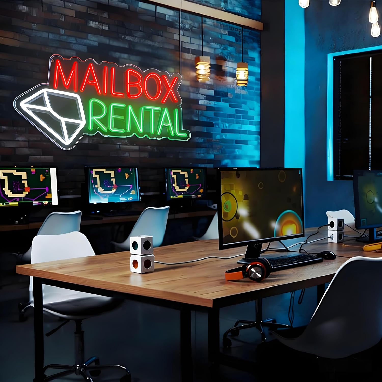 Mailbox Rental LED Neon Sign U - đánh giá và giá Lighting Decor Rentals