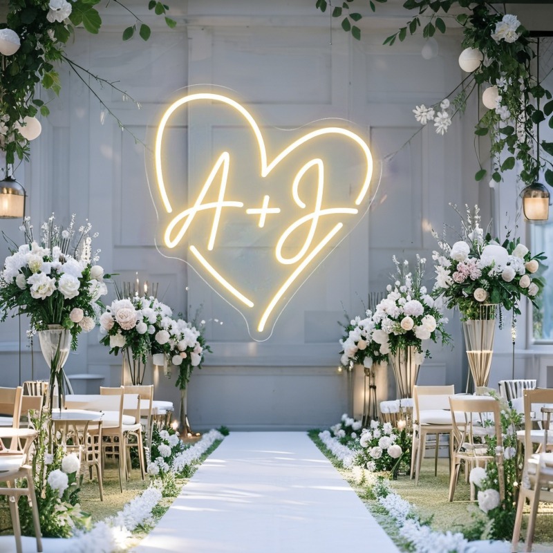 Custom Initials Heart LED Neon - đánh giá và giá Lighting Christmas Decor