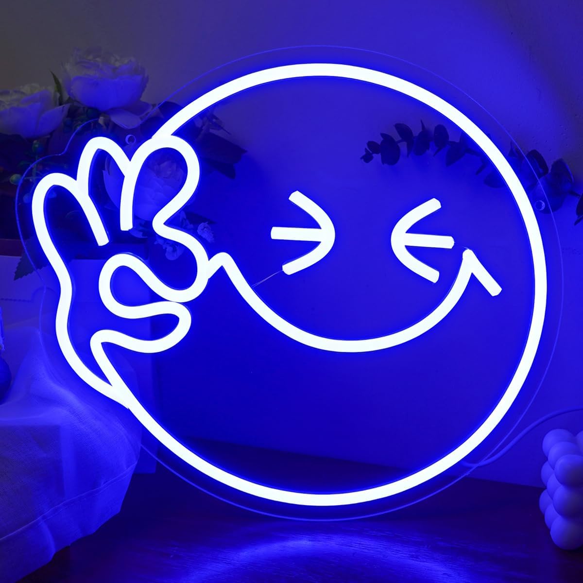 Emoji Smile OK  Neon Sign USB  - đánh giá và giá Ok Lighting Decor