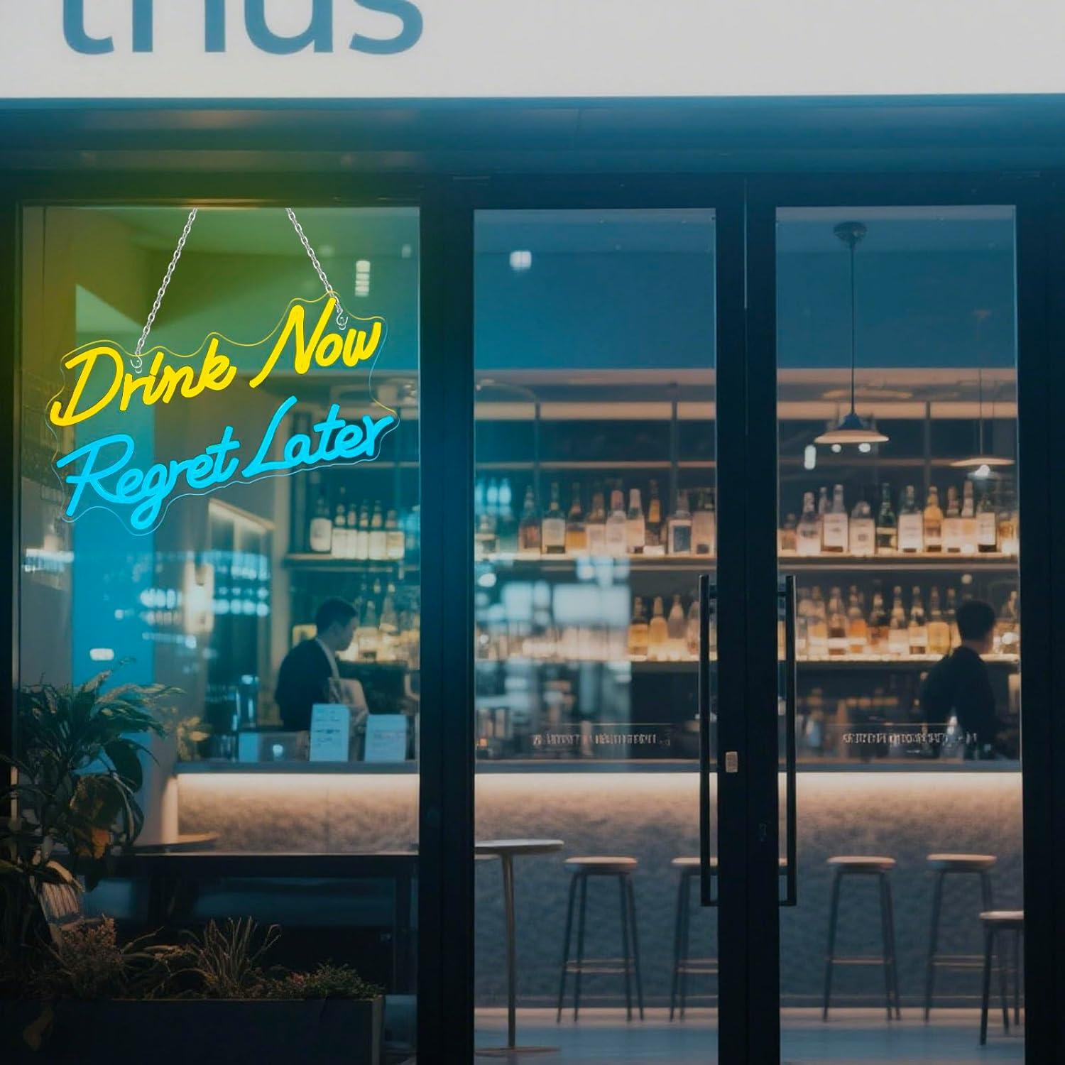 Beer Neon Sign Drink Now Regre - đánh giá và giá Restaurant Lighting Decoration