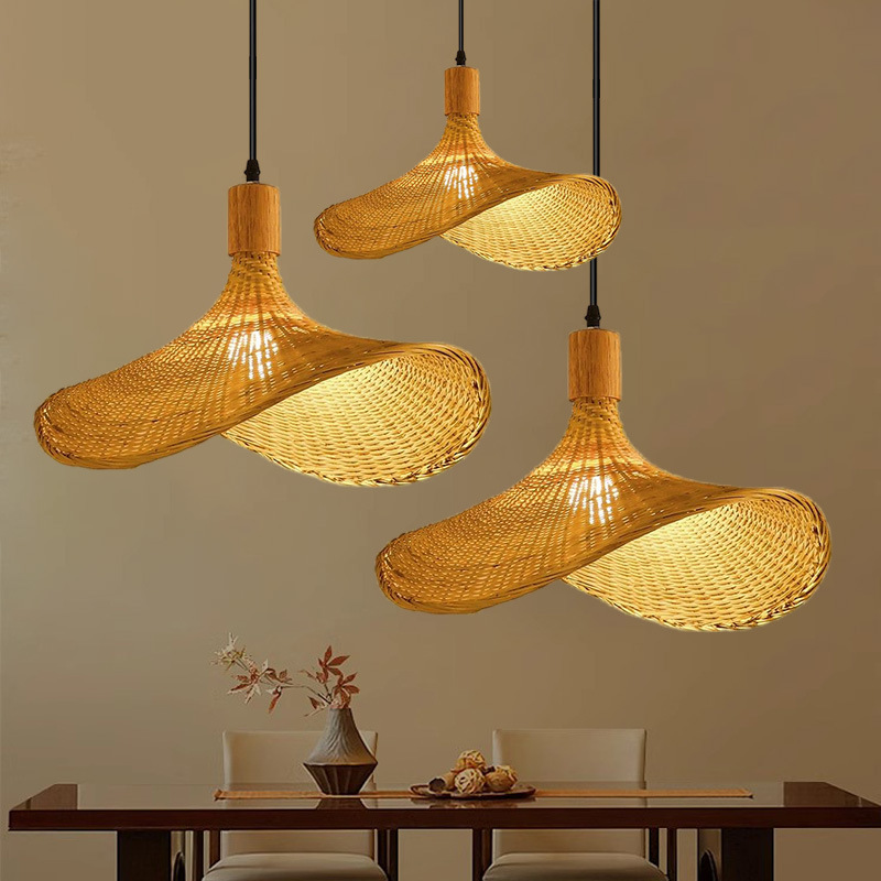 New Chinese Zen Bamboo Woven P - đánh giá và giá Lighting Decor Rentals