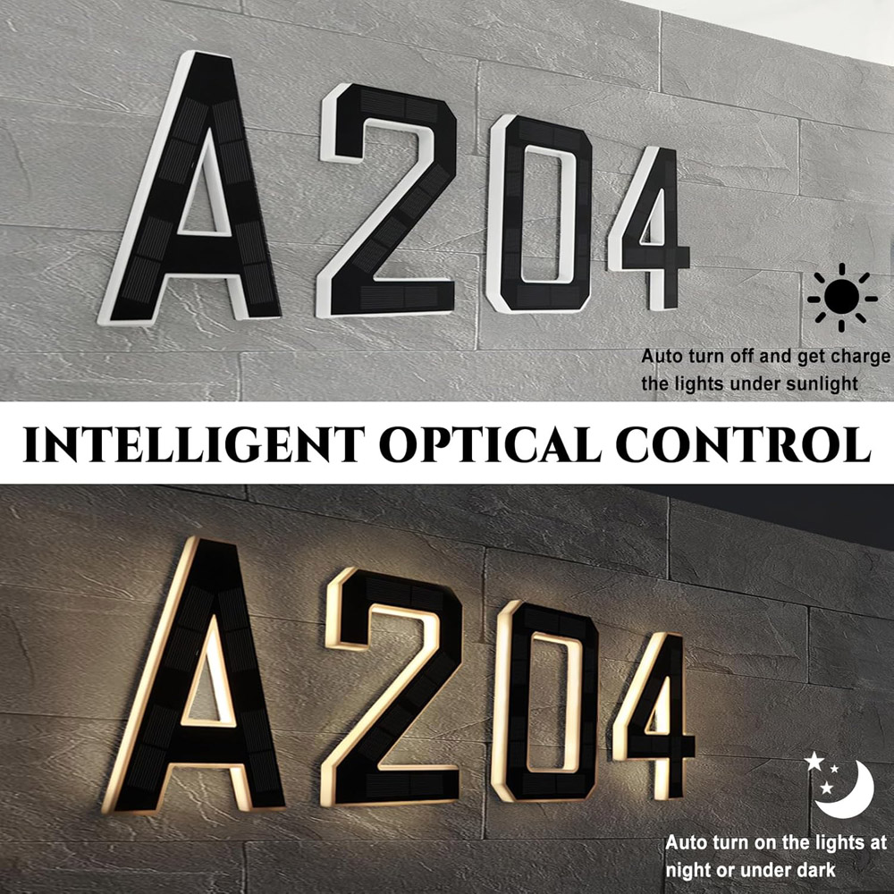 12cm Solar Outdoor House Numbe - đánh giá và giá Lighting Decor For House