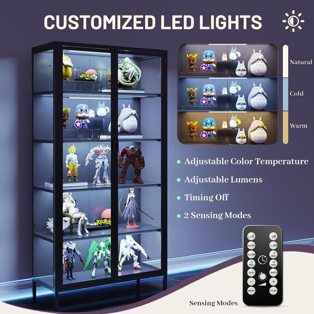 71 High Glass Display Cabinet  - đánh giá và giá Lighting & Home Decor Studio