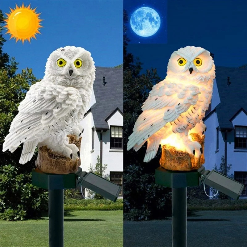 Solar Owl Statue Garden Light  - đánh giá và giá Lighting Decor Ideas