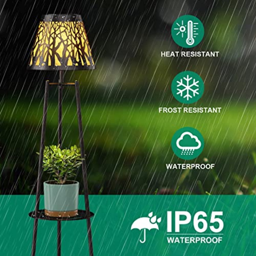 2 Pack Outdoor Solar Floor Lam - đánh giá và giá Lighting Decor Outdoor