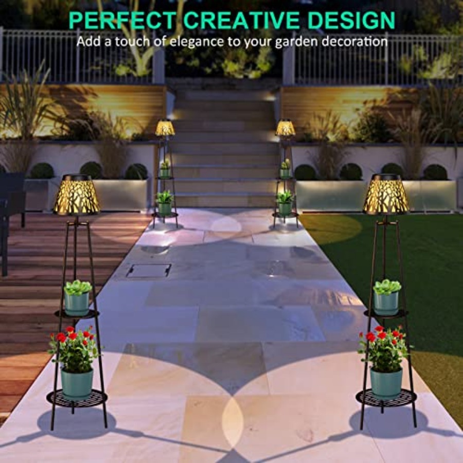 2 Pack Outdoor Solar Floor Lam - đánh giá và giá Lighting Decor Outdoor