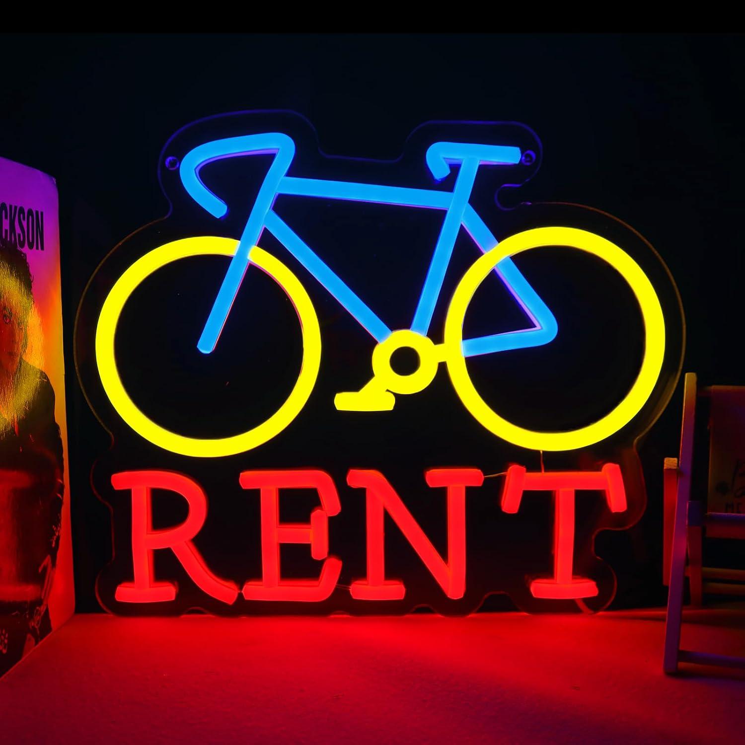 Bicycle Rent Neon Sign USB Dim - đánh giá và giá Lighting Decor Rentals