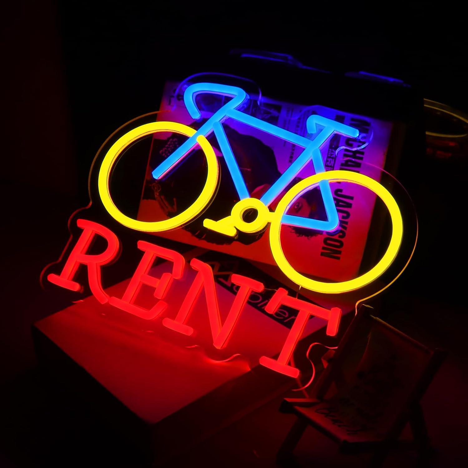Bicycle Rent Neon Sign USB Dim - đánh giá và giá Lighting Decor Rentals