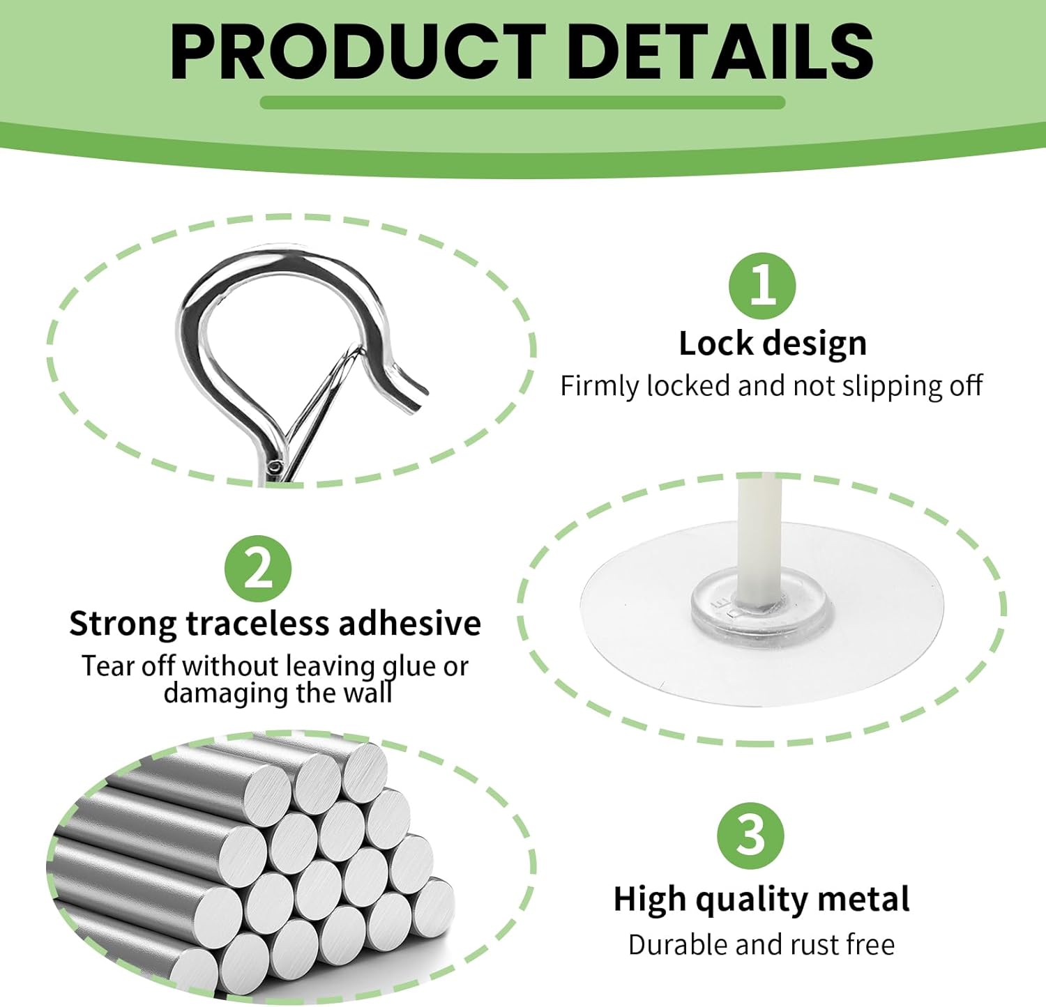5Pcs Heavy Duty Self Adhesive  - đánh giá và giá Decor Lighting Fans